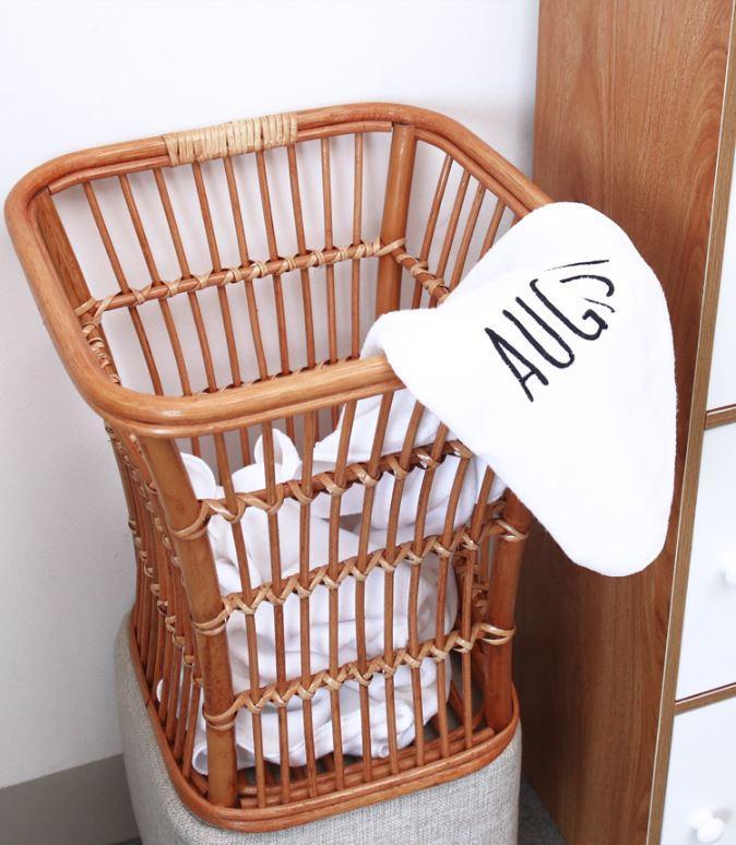 Panier à Linge Sale en Rotin Idealis