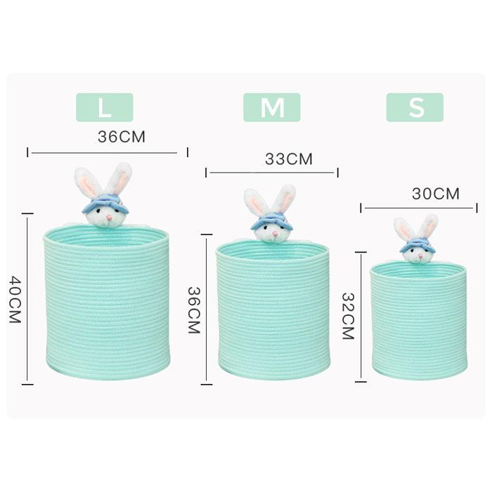 Panier à Linge Sale pour Bébé Turquoise