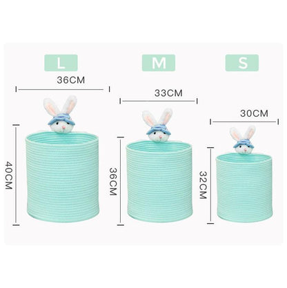 Panier à Linge Sale pour Bébé Turquoise
