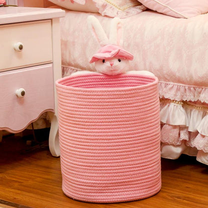 Panier lapin pour Bébé rose