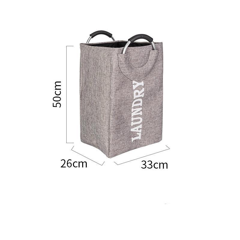 Panier à Linge Sale Rectangulaire Gris Portable
