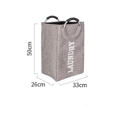 Panier à Linge Sale Rectangulaire Gris Portable