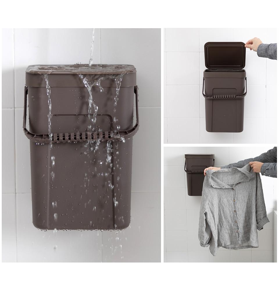 Panier à Linge Sale Suspendu Grand Milo Noir