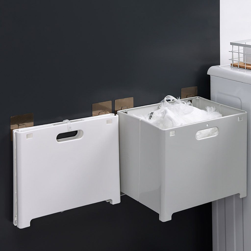 Panier à Linge Suspendu en Plastique Versatile Blanc