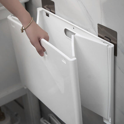 Panier à Linge Suspendu en Plastique Versatile Blanc