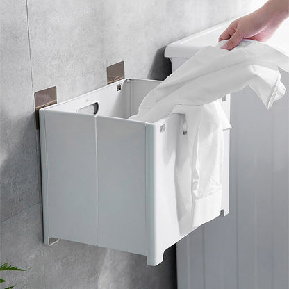 Panier à Linge Suspendu en Plastique Versatile Blanc