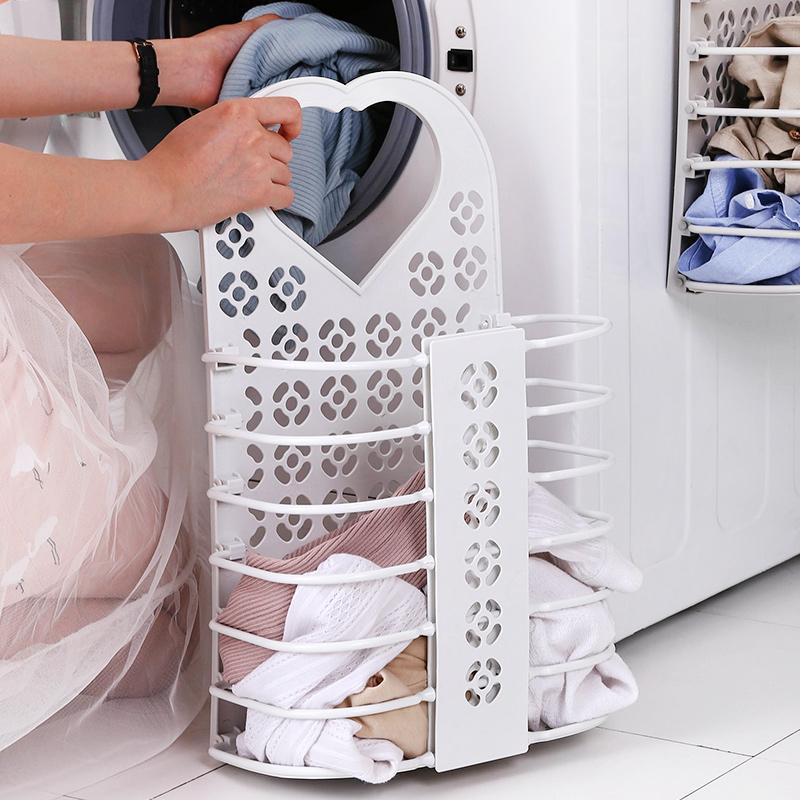 Panier à linge Suspendu Gris forme Cœur