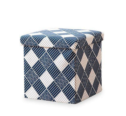 Panier à Linge Tabouret Assise Marine