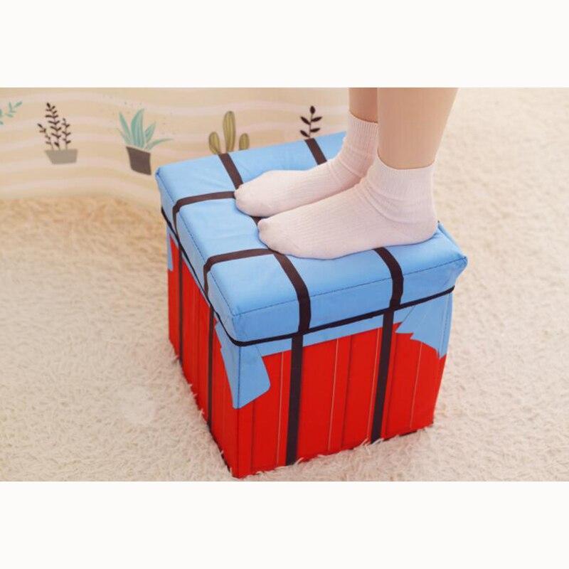 Panier à Linge Tabouret Bleu