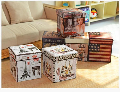 Panier à Linge Tabouret Chouette