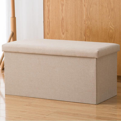 coffre à linge tabouret beige