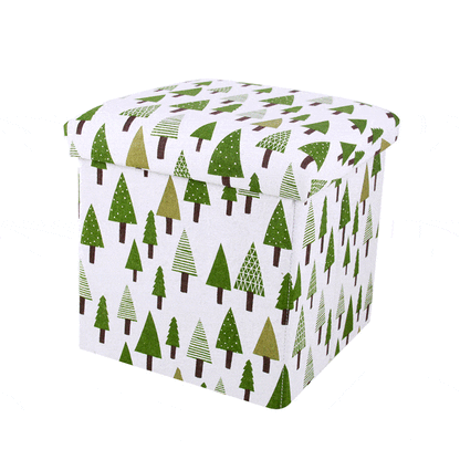 bac à linge pouf foret de pin