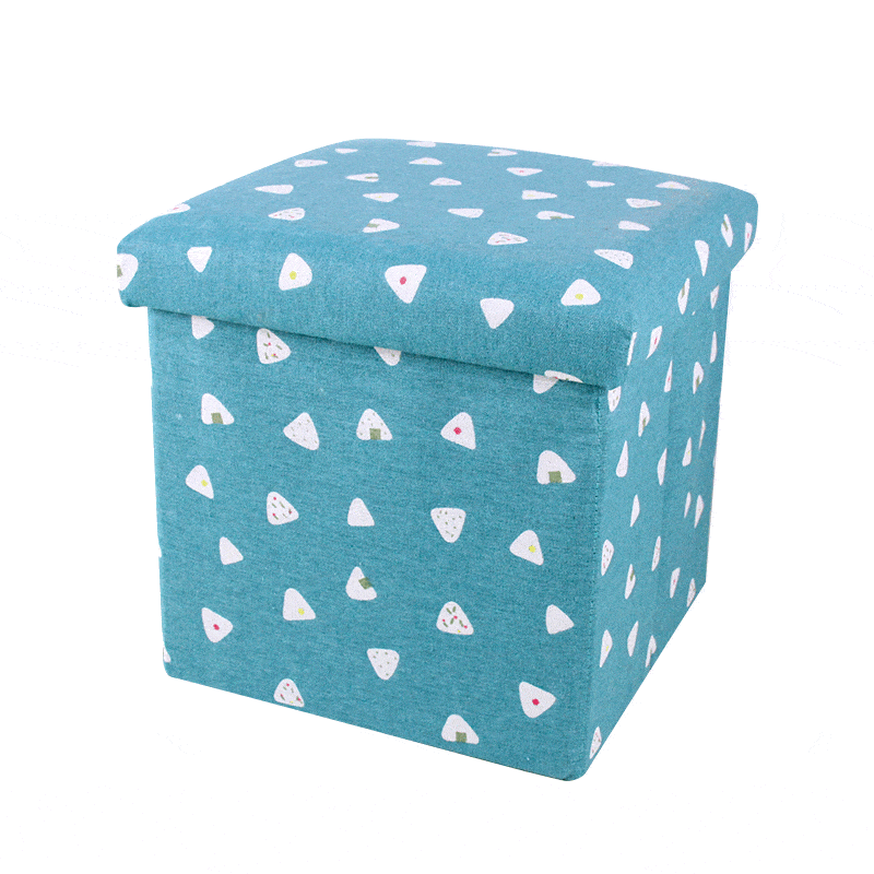 panier cube version pouf bleu