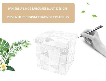 Panier à Linge Tabouret Multi Design