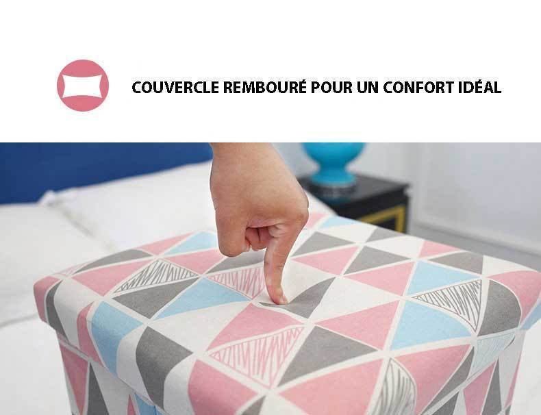Panier à Linge Tabouret Pyramides colorées