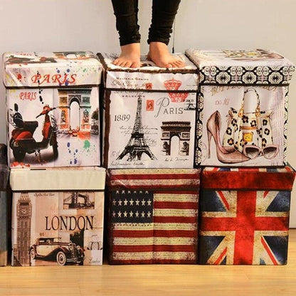 Panier à Linge Tabouret Rangement Paris