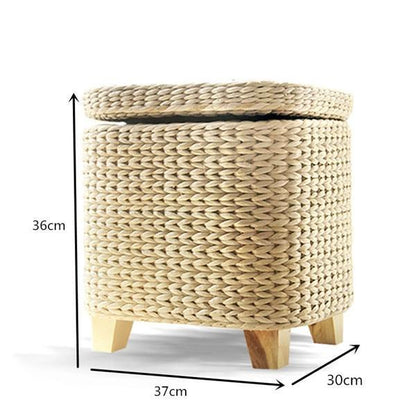 Panier à Linge Tabouret Rotin de Luxe