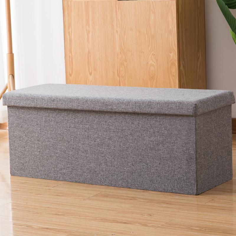 Panier à Linge Tabouret Siège Gris classique