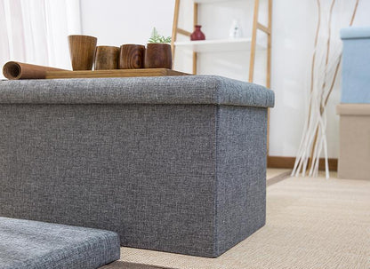 Panier à Linge Tabouret Siège Gris classique