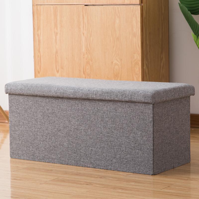 Panier à Linge Tabouret Siège Gris classique