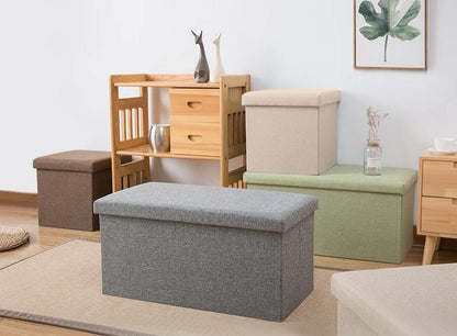 Panier à Linge Tabouret Siège Gris classique