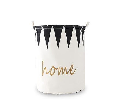 Panier à Linge Tissu Blanc Home