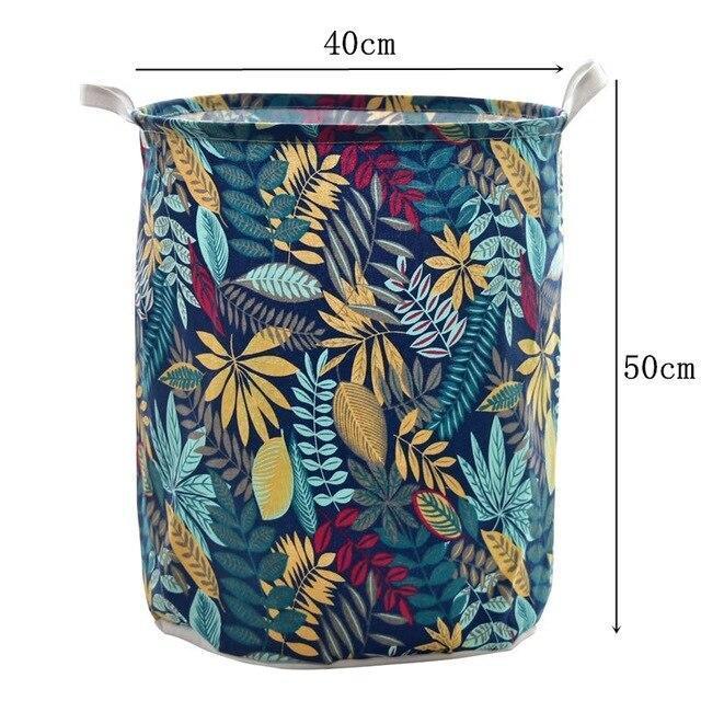 Panier à Linge Tissu Bohême Tropical