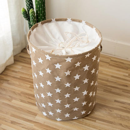 Panier à Linge Tissu Brun et ses étoiles