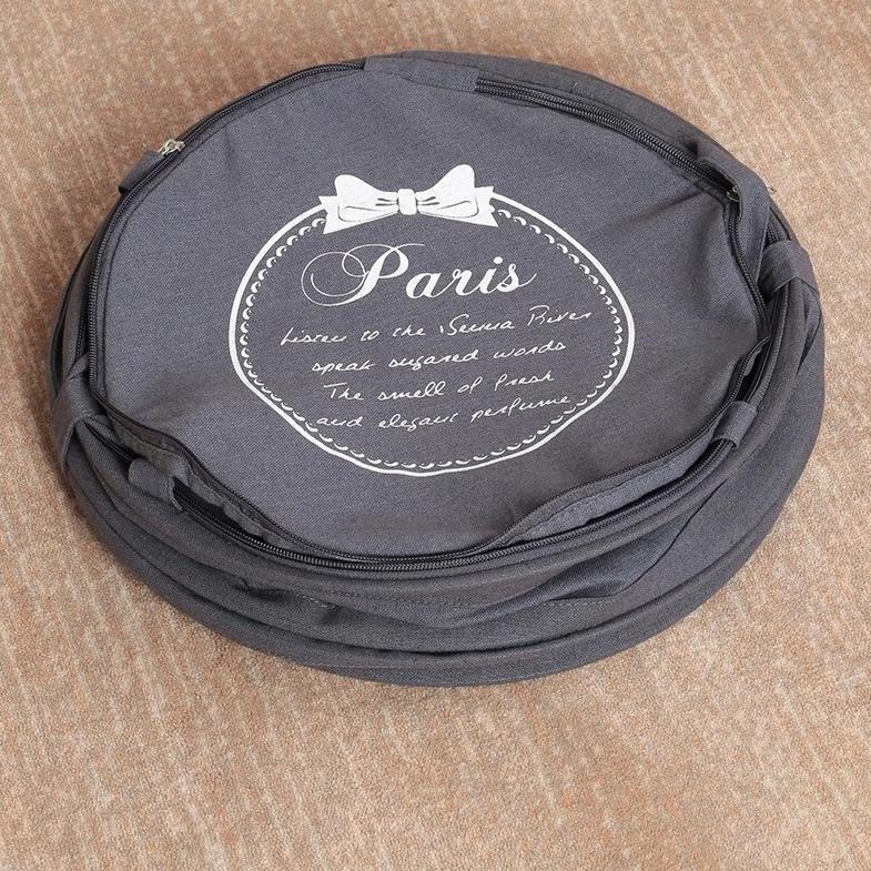 Panier à Linge Tissu Gris Style Grunge