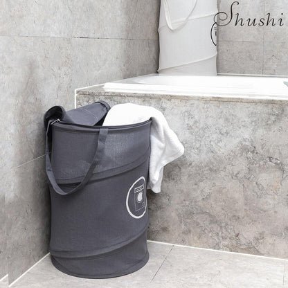 Panier à Linge Tissu Gris Style Grunge