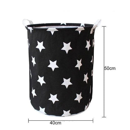 panier en tissu coton noir 