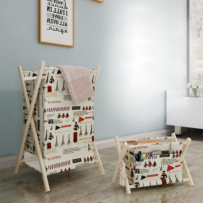 Panier à Linge Tissu </br>Pliable Style Paris