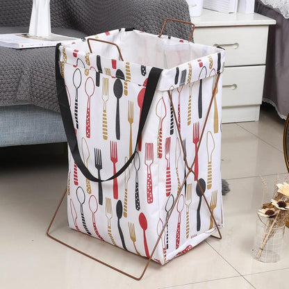 Panier à Linge Tissu </br>Rétro Fork