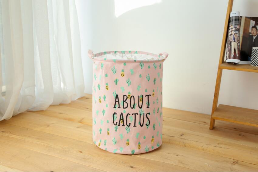 Panier à Linge Tissu Rose Yucatan