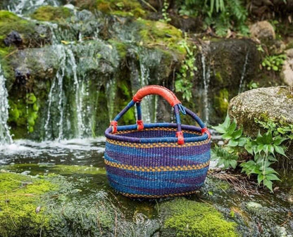 Panier à Linge Tressé Africain Artisanal - Ghana Bolga 2