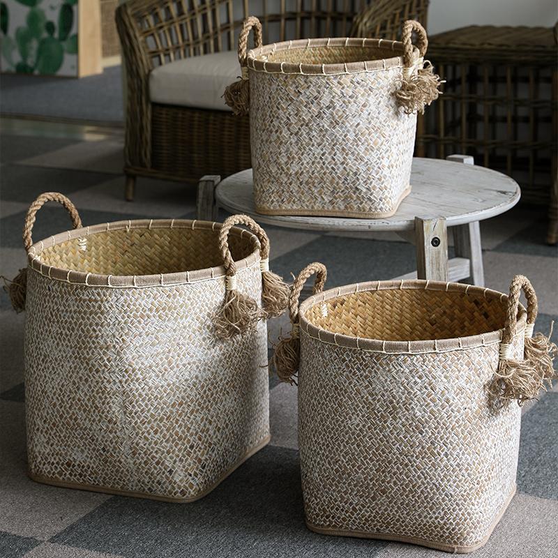 Panier à Linge Tressé Design Kem