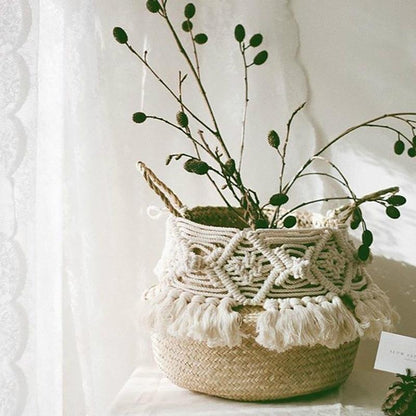 Panier Boheme Chic Macramé