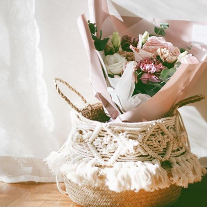 Panier Boheme Chic Macramé