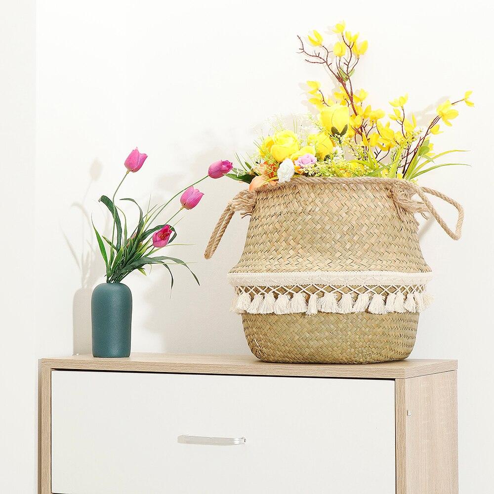 Panier Boheme Pompons Rosaa