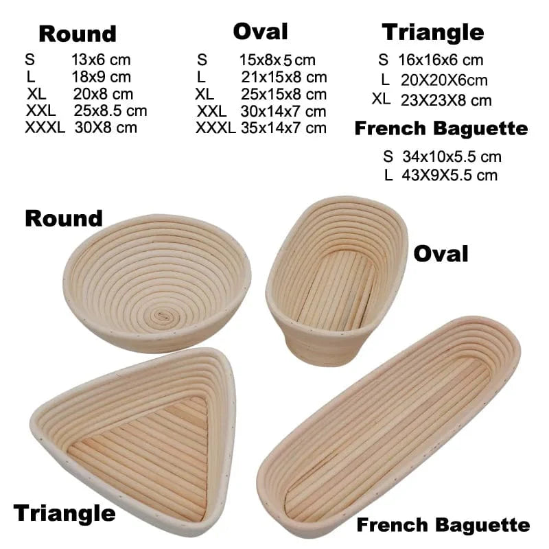 Panier de fermentation en rotin pour pain artisanal - Kit de 2 - Certifié CE / CIQ / EEC / LFGB / SGS