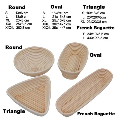 Panier de fermentation en rotin pour pain artisanal - Kit de 2 - Certifié CE / CIQ / EEC / LFGB / SGS