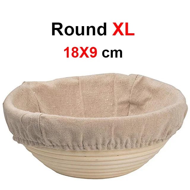 Panier de fermentation en rotin pour pain artisanal - Kit de 2 - Certifié CE / CIQ / EEC / LFGB / SGS Round 18X9