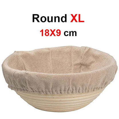 Panier de fermentation en rotin pour pain artisanal - Kit de 2 - Certifié CE / CIQ / EEC / LFGB / SGS Round 18X9