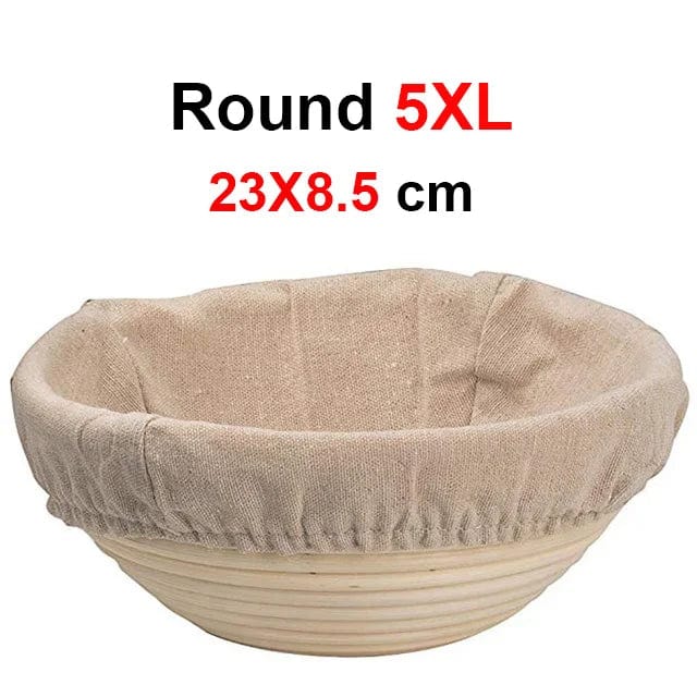 Panier de fermentation en rotin pour pain artisanal - Kit de 2 - Certifié CE / CIQ / EEC / LFGB / SGS Round 23X8.5