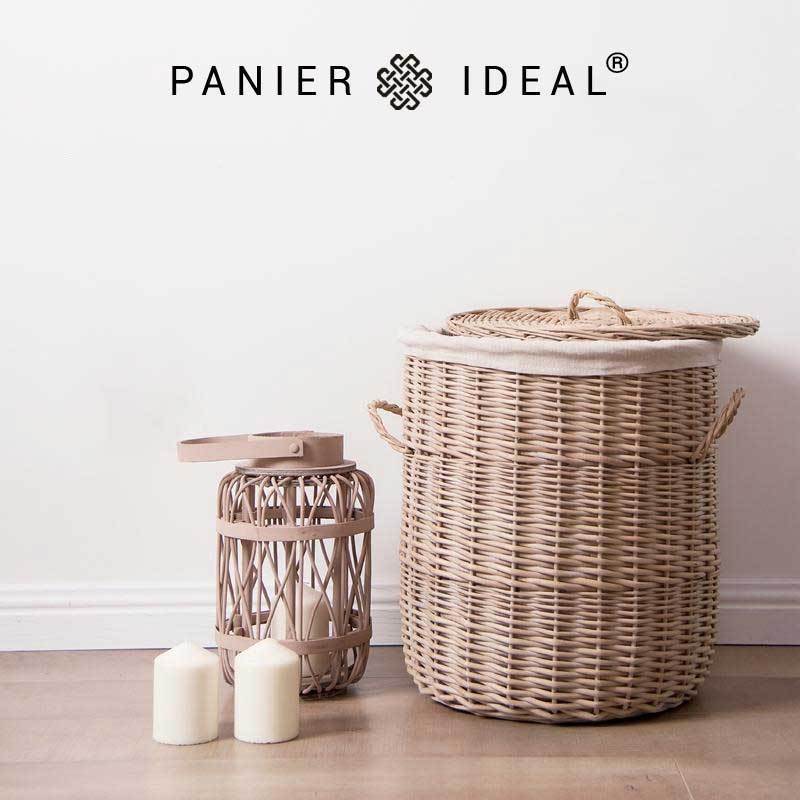 Panier de Linge en Osier Style Nordique