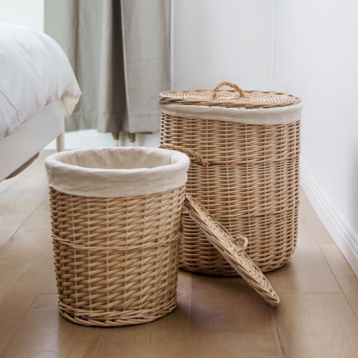 Panier de Linge en Osier Style Nordique
