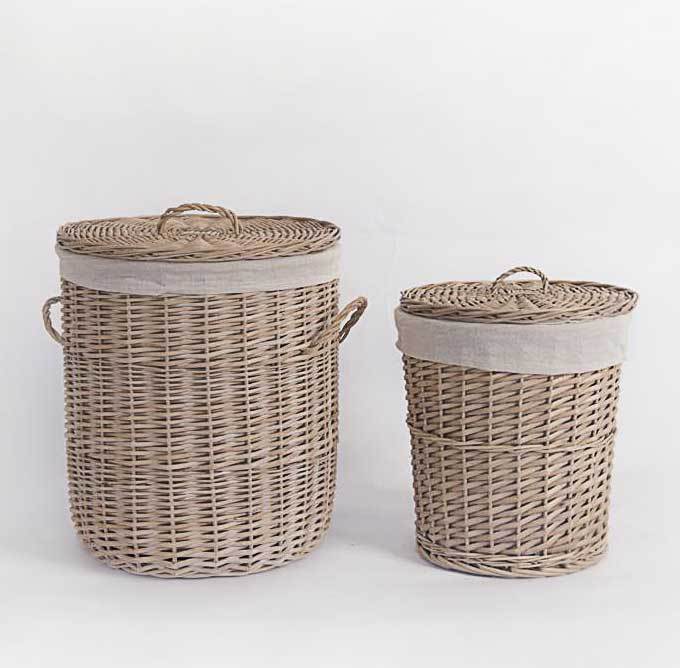Panier de Linge en Osier Style Nordique