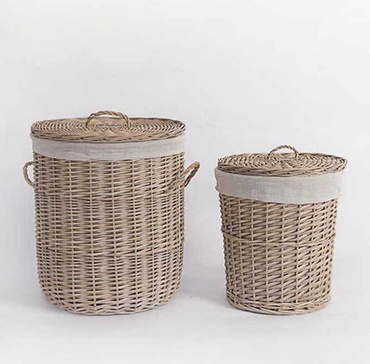 Panier de Linge en Osier Style Nordique