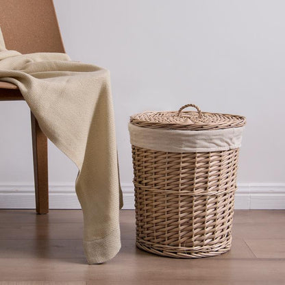 Panier de Linge en Osier Style Nordique