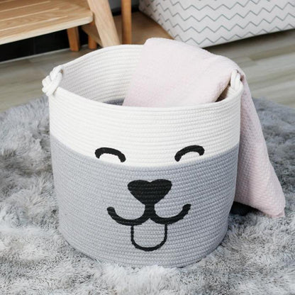 Panier de Linge Sale Bébé Ours Souriant